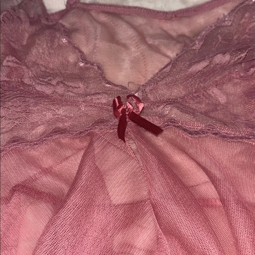 Baby pink mesh chemise - Picture 3 of 4